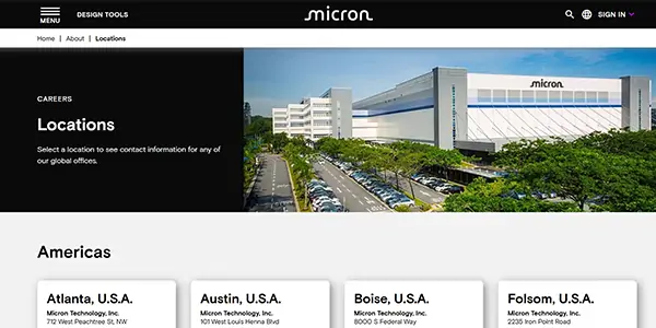 Electronics Manufacturing Company in Singapore - Micron Semiconductor Asia